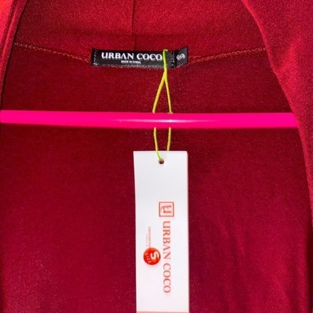 Urban Coco Draped Cardigan Red M - Picture 2 of 2